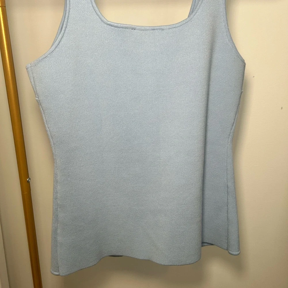 Zara Plain Knit Corset Top Blue M - Picture 6 of 6